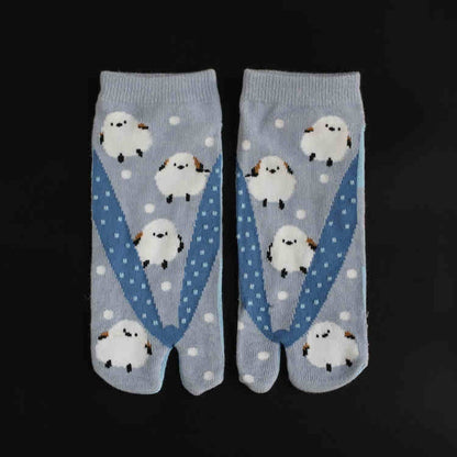 Men's And Women's Cotton Two-finger Socks