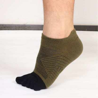 Wool Plush Toe Socks Men's Short Tube