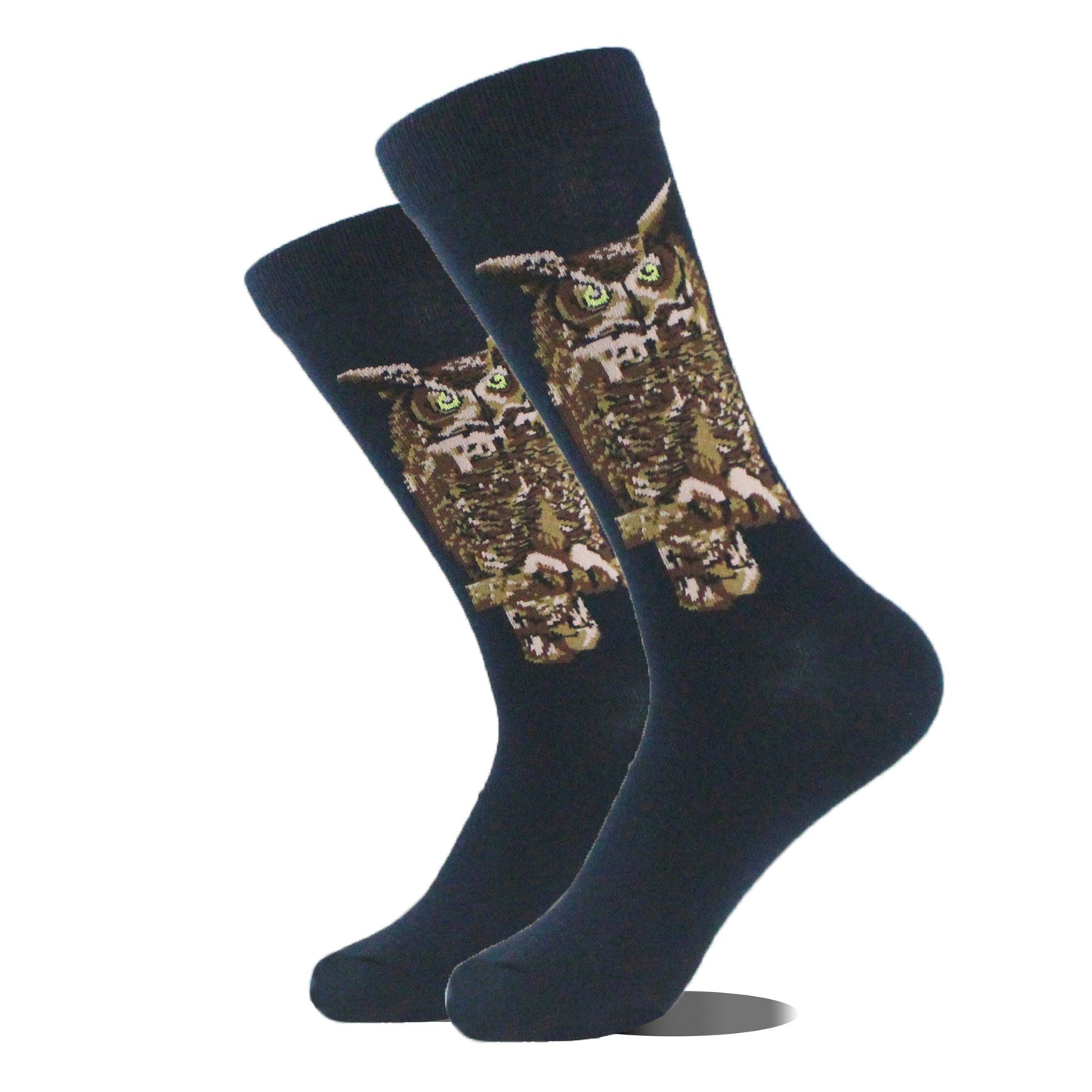 Men's Cartoon Animal Retro Oil Painting Mid-calf Socks