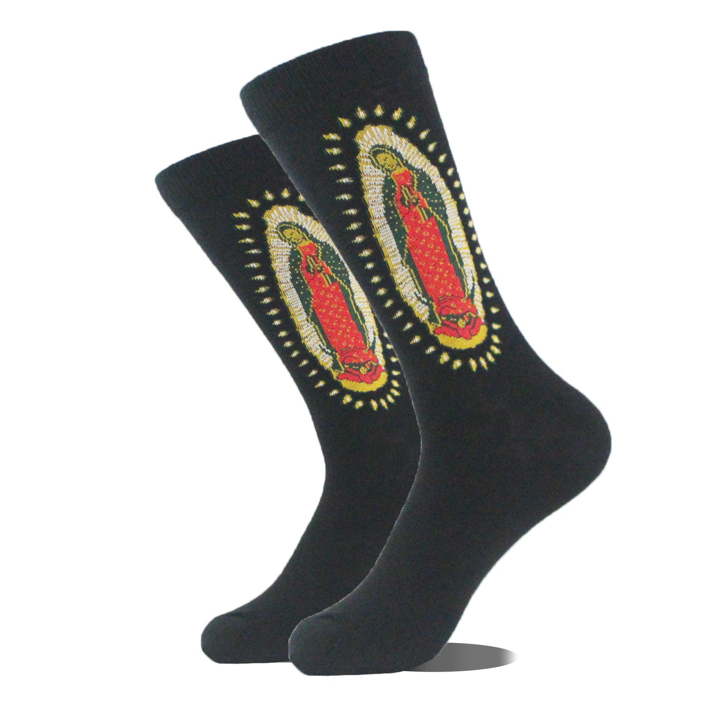 Men's Cartoon Animal Retro Oil Painting Mid-calf Socks