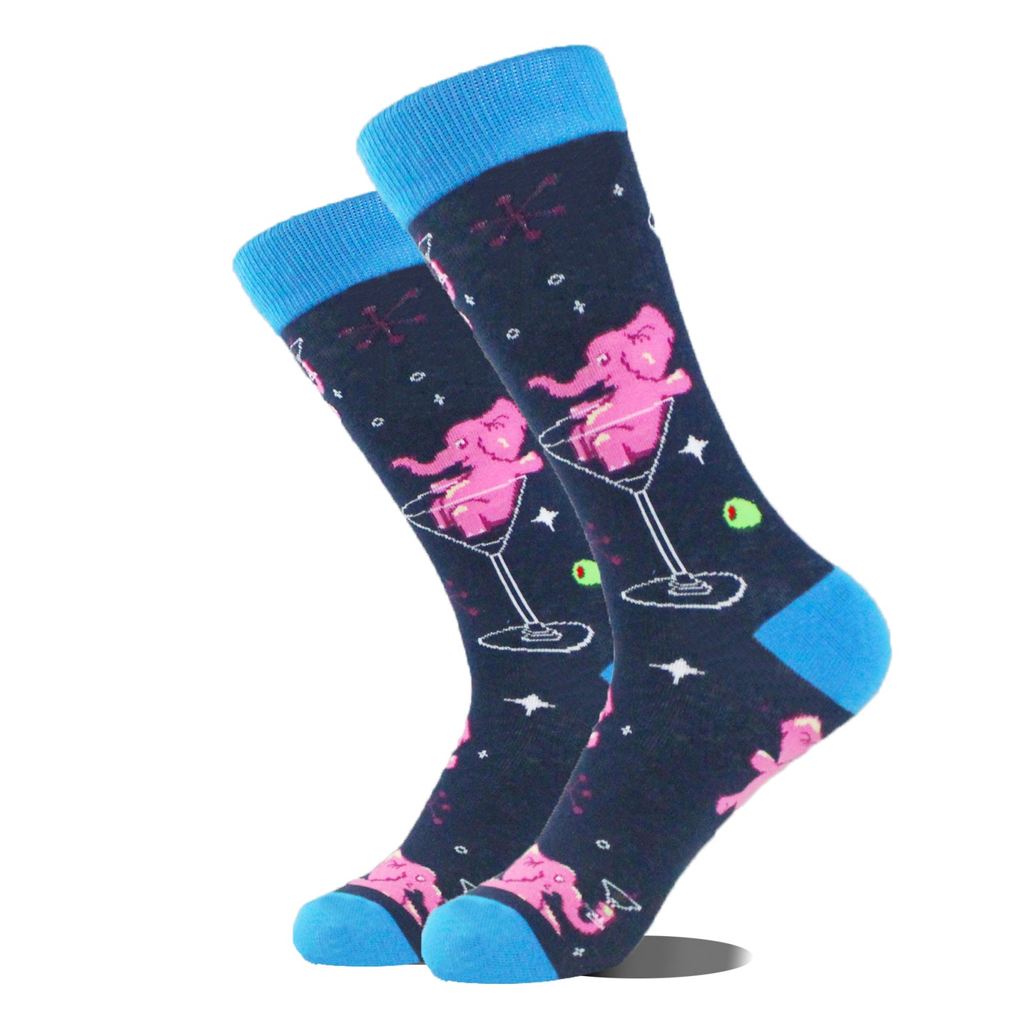 Men's Cartoon Animal Retro Oil Painting Mid-calf Socks