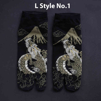 Men's And Women's Cotton Two-finger Socks